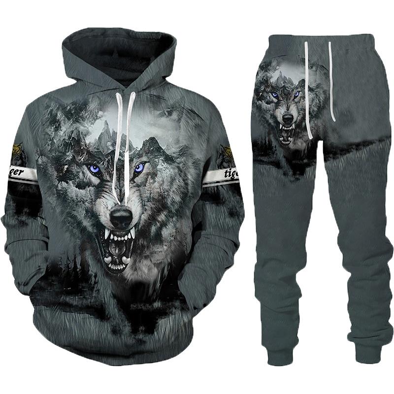 Men's Tracksuits Fashion Streetwear Men Sets Wolf 3d Printed Men's Hoodies Sweatpants Two Piece Suit Hooded Casual Male ClothesMen's, 18755
Men's Tracksuits Fashion Streetwear Men Sets Wolf 3d Printed Men's Hoodies Sweatpants Two Piece Suit Hooded Casual Male ClothesMen's, 18755
