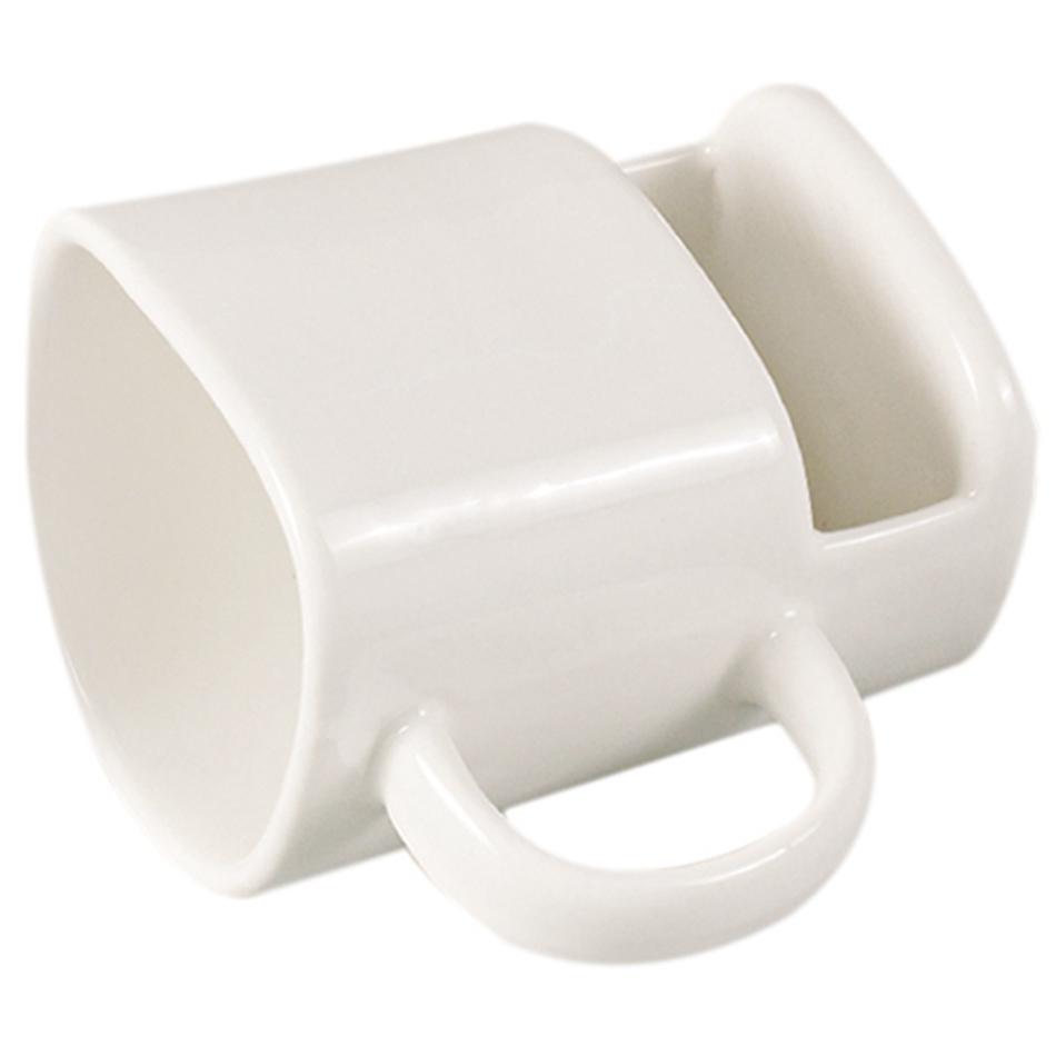 Ceramic Biscuit Creative Coffee Cookies Milk Dessert Tea Cups Bottom Storage gs for Cookie Biscuits Pockets Holder Drinkware Cup Free shipping