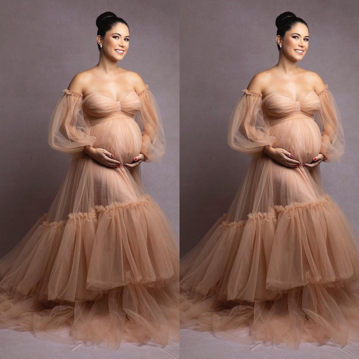Champagne Prom Dresses for Women Sweetheart Evening Gowns with Removable Long Sleeve Photoshooting Maternity Robes, Black
Champagne Prom Dresses for Women Sweetheart Evening Gowns with Removable Long Sleeve Photoshooting Maternity Robes, Black