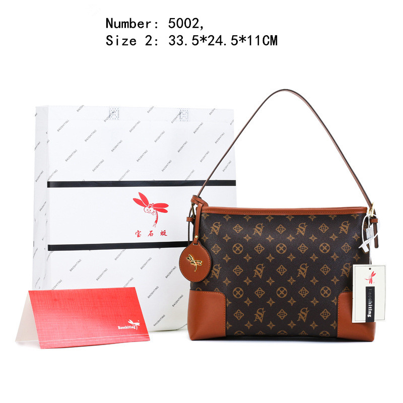 Wholesale factory ladies brand leathers shoulder bags thicken contrast fashion jiaozi bag wear-resistant printed leather handbag classic old color handbags, Coffee-1008
Wholesale factory ladies brand leathers shoulder bags thicken contrast fashion jiaozi bag wear-resistant printed leather handbag classic old color handbags, Coffee-1008