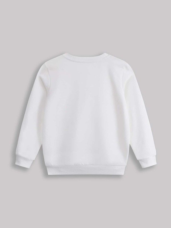 Toddler Boys Letter & Dinosaur Print Sweatshirt SHE