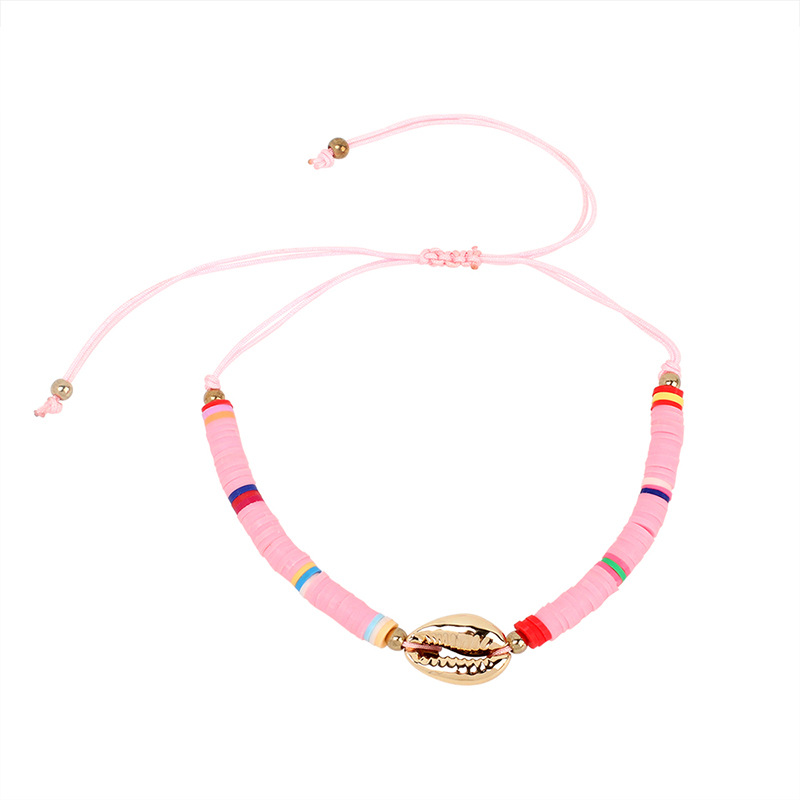 Bohemian Polymer Clay Disc Beads Strands Shell Charm Bracelets Jewelry
