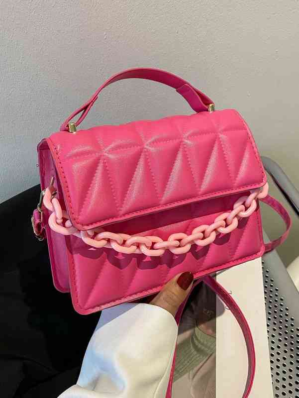 Designer Bag Brand Fashion Dinner Luxury Shoulder Handbag Geometric Pattern Stitch Detail Chain Decor Flap Square Superior Quality Genuine Shopping Wallet, Hot pink
Designer Bag Brand Fashion Dinner Luxury Shoulder Handbag Geometric Pattern Stitch Detail Chain Decor Flap Square Superior Quality Genuine Shopping Wallet, Hot pink