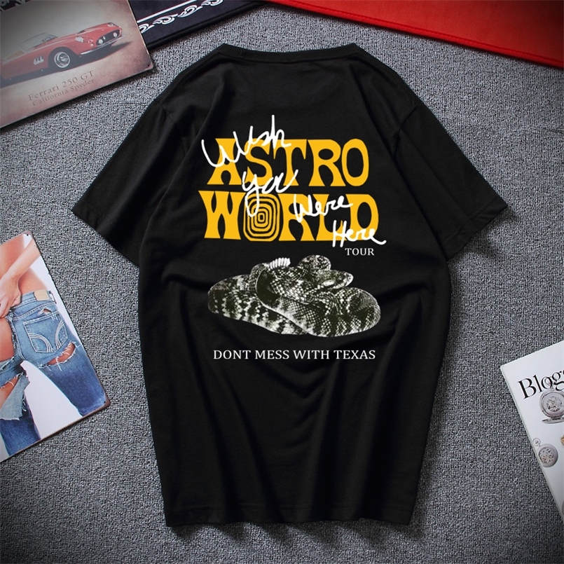 Fashion Hip Hop T Shirt Men Women Travis Scotts ASTROWORLD Harajuku TShirts YOU WERE HERE Letter Print Tees Tops 220618, Black 1
Fashion Hip Hop T Shirt Men Women Travis Scotts ASTROWORLD Harajuku TShirts YOU WERE HERE Letter Print Tees Tops 220618, Black 1