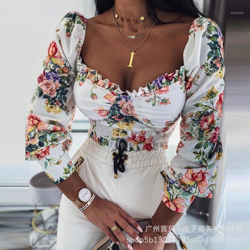 Women' Blouses & Shirts 2022 Fashion Blouse Fitness Slimming And Shirt Long Sleeve Tops Flower Printed Western Women, White
Women' Blouses & Shirts 2022 Fashion Blouse Fitness Slimming And Shirt Long Sleeve Tops Flower Printed Western Women, White
