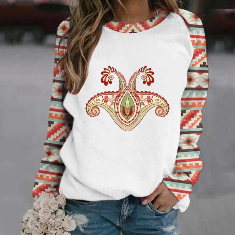 Women' Hoodies & Sweatshirts Women Long Sleeve Sweatshirt Western Aztec Print Top Round Neck Pullover Long-sleeved Tops Sudaderas Roupas Fe, Beige
Women' Hoodies & Sweatshirts Women Long Sleeve Sweatshirt Western Aztec Print Top Round Neck Pullover Long-sleeved Tops Sudaderas Roupas Fe, Beige