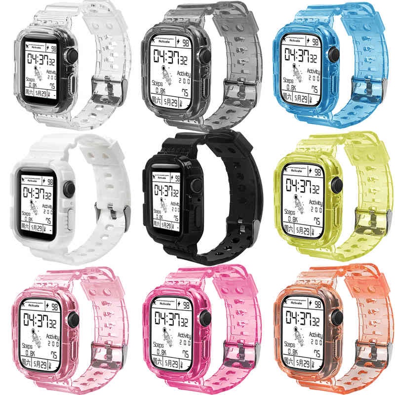 Silicone Crystal Clear Sports Wristband Apple Watch Band Series SE6 5 44mm 42mm Replacement Strap for iWatch 3 2 38mm 40mm
Silicone Crystal Clear Sports Wristband Apple Watch Band Series SE6 5 44mm 42mm Replacement Strap for iWatch 3 2 38mm 40mm