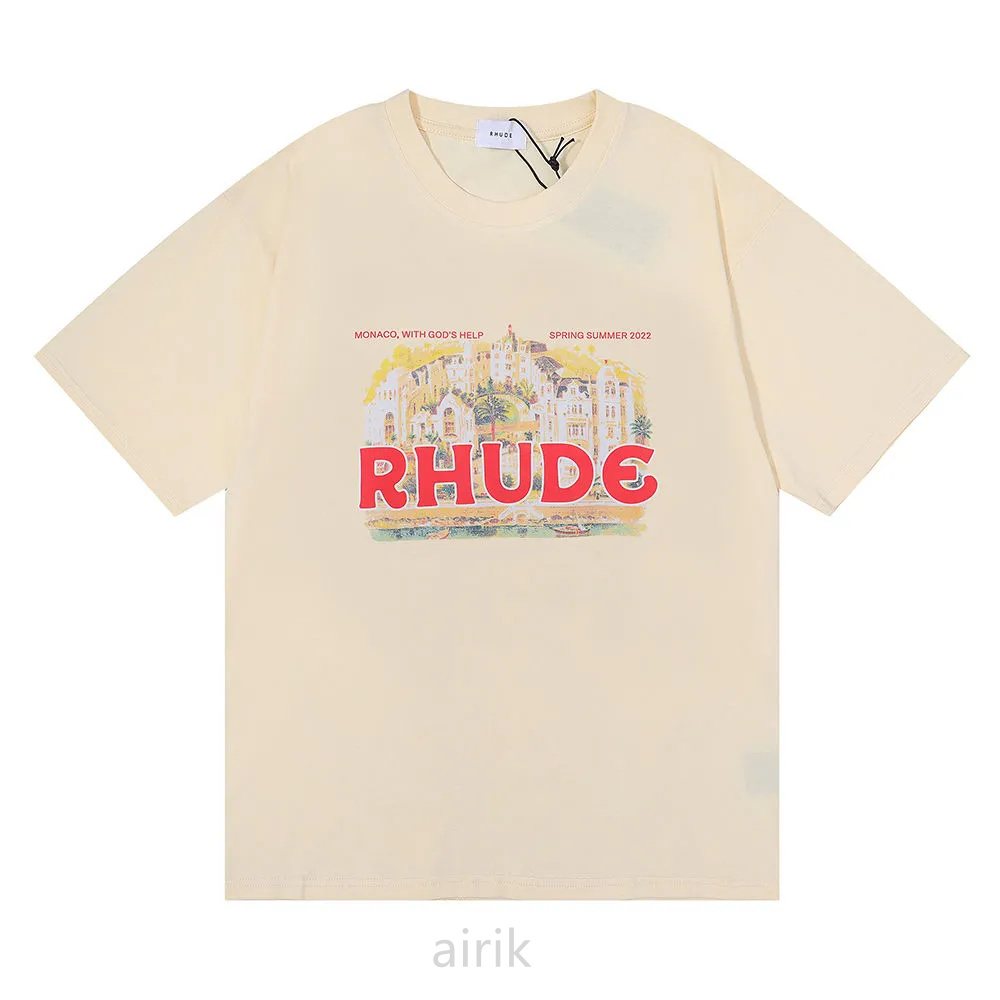 RHUDE Men' T-Shirts Spring Summer Short Sleeve Designer Luxury T-Shirt for Men and Womens Monaco With God' Help, Beige
RHUDE Men' T-Shirts Spring Summer Short Sleeve Designer Luxury T-Shirt for Men and Womens Monaco With God' Help, Beige