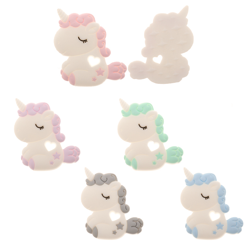 10pcs Silicone Teethers Babies Accessories born Baby Teether Baby Products Pacifier Personalized Bear Dinosaur Koala BPA Free 220407