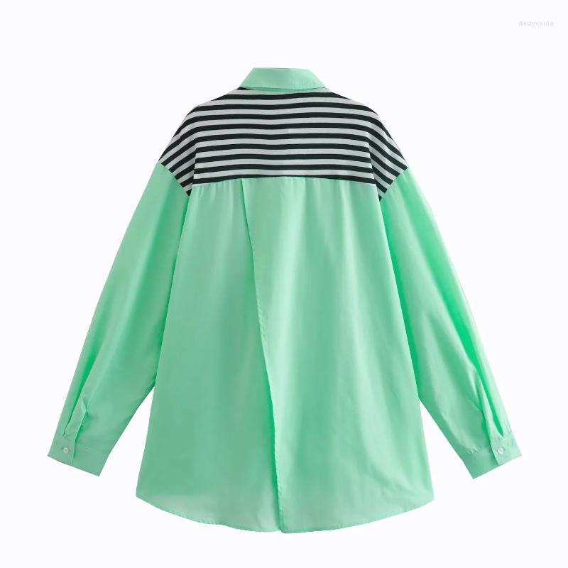 Women' Blouses & Shirts Dave&Di Navy Collar Knitted Striped Patchwork Loose Causla Shirt Green Blouse Color Fashion WomenWomen' Dway22
Women' Blouses & Shirts Dave&Di Navy Collar Knitted Striped Patchwork Loose Causla Shirt Green Blouse Color Fashion WomenWomen' Dway22