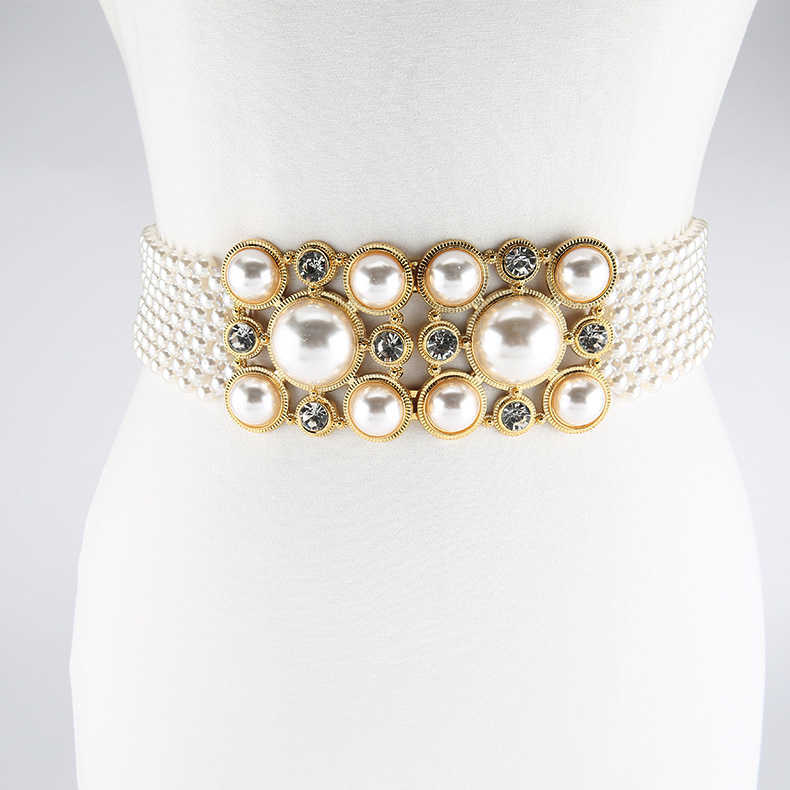 2022 Women's fashion party Classic luxury dress belts sweet pearl girdle for girl temperament string pearl belt elastic wide diamond waist seal with skirt decorative, Other
2022 Women's fashion party Classic luxury dress belts sweet pearl girdle for girl temperament string pearl belt elastic wide diamond waist seal with skirt decorative, Other