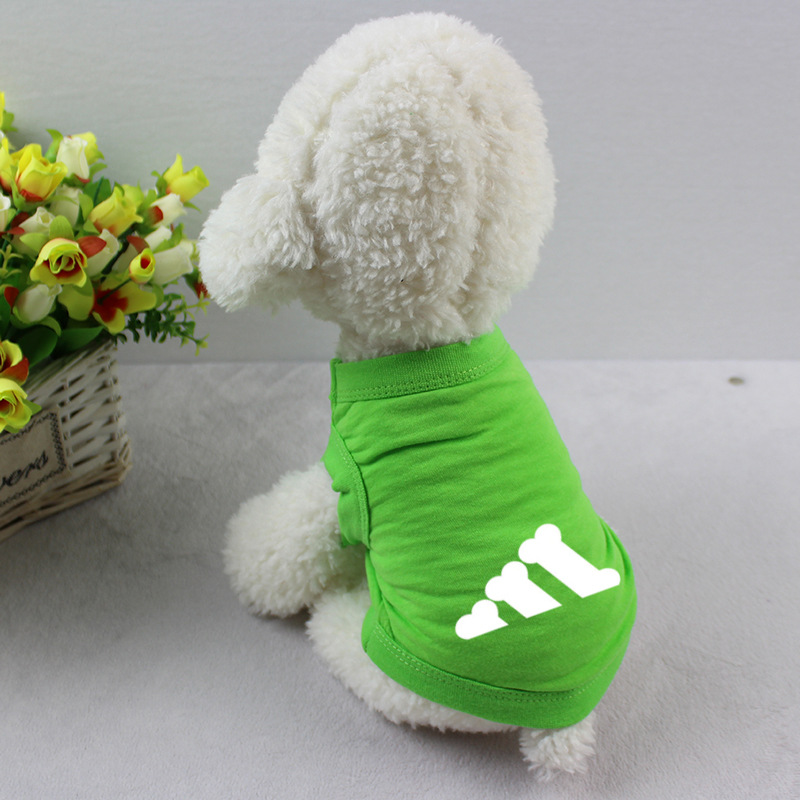free shipping Summer T-shirt Designer Pet Clothes Cotton Dog Apparel Sunshade Breathable Vests Shirt for Small Medium Large Dogs Wholesale A333