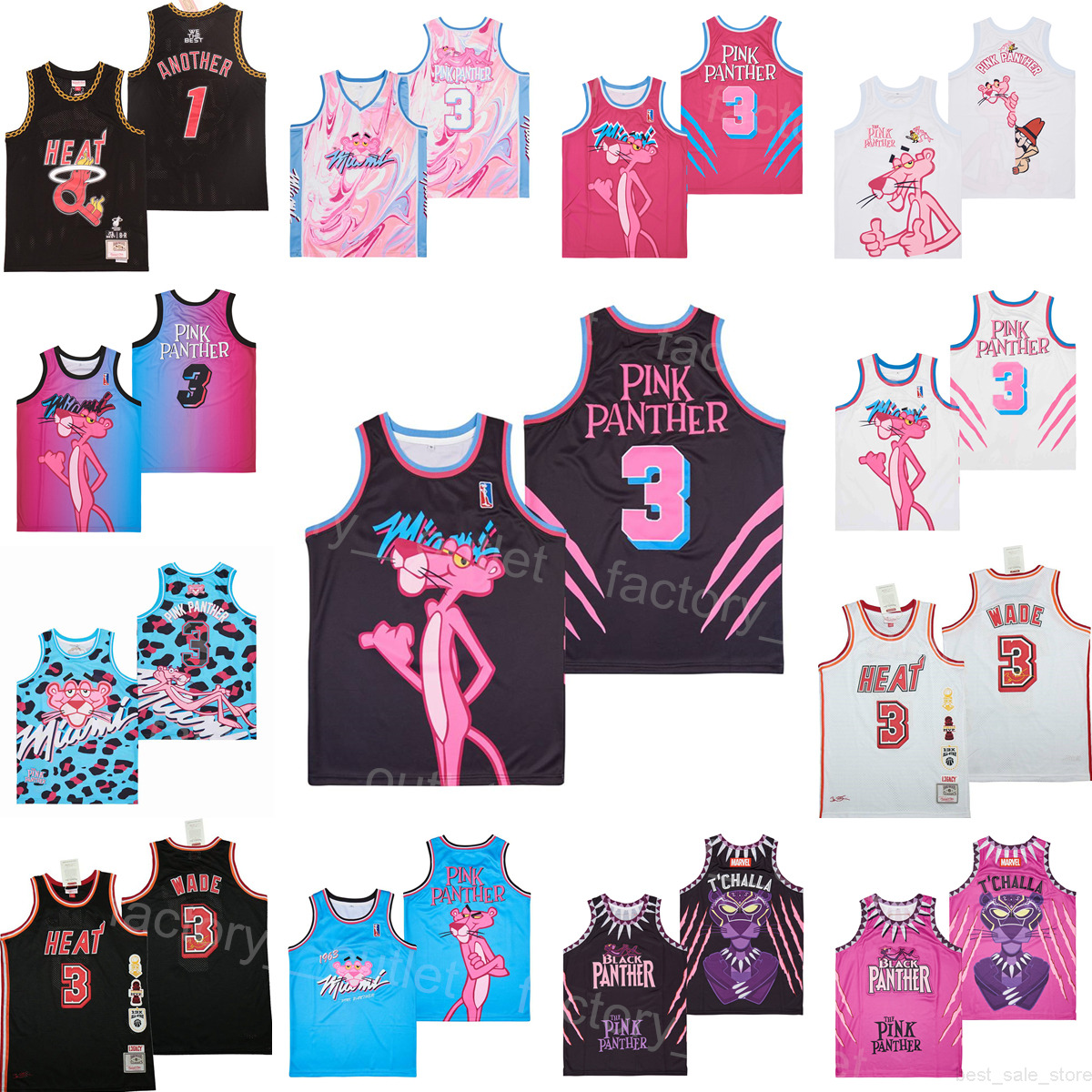 Movie Pink Panther Vice 3 Marble Wade Basketball Jersey 1 Another BR Remix DJ Khaled X Limited Edition Uniform All Stitched Team Color Blue Black White Pink Hip Hop
Movie Pink Panther Vice 3 Marble Wade Basketball Jersey 1 Another BR Remix DJ Khaled X Limited Edition Uniform All Stitched Team Color Blue Black White Pink Hip Hop
