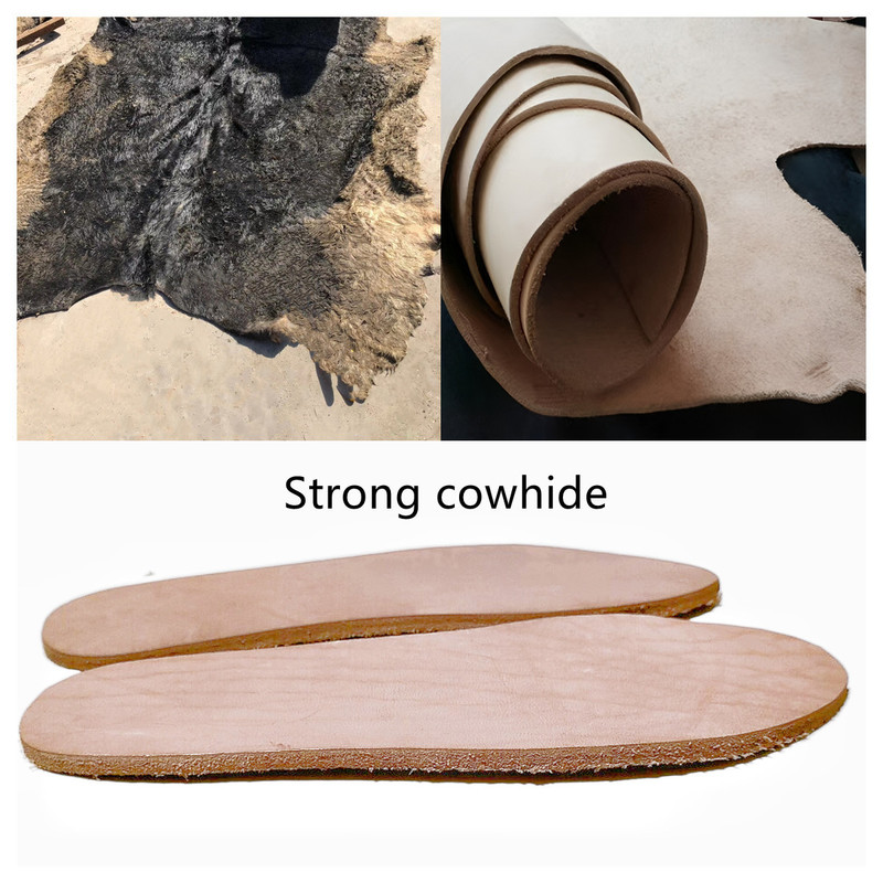Original cowhide Firmly durable cow leather insole real skin absorb foot sweat super thick insole Very breathable 220610