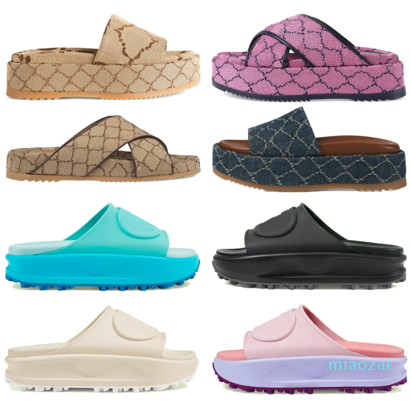 Designer Women Platform Sandals Womens Interlocking Sandal Foam Rubber Slippers