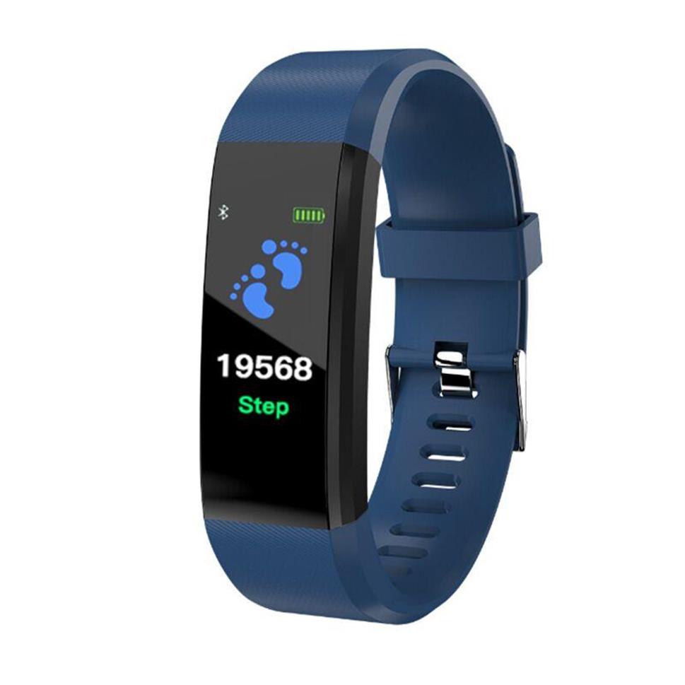 115Plus Bracelet Heart Rate Blood Pressure Smart Band Fitness Tracker Smartband Wristband For Fitbits Watch Wristbands220Z7823929
