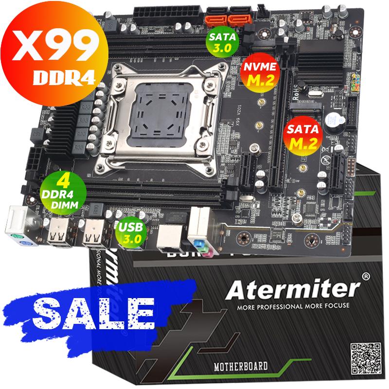 

Motherboards Atermiter X99 Motherboard Slot LGA2011-3 USB3.0 NVME M.2 SSD Support DDR4 REG ECC Memory And Xeon E5 V3 V4 Processor