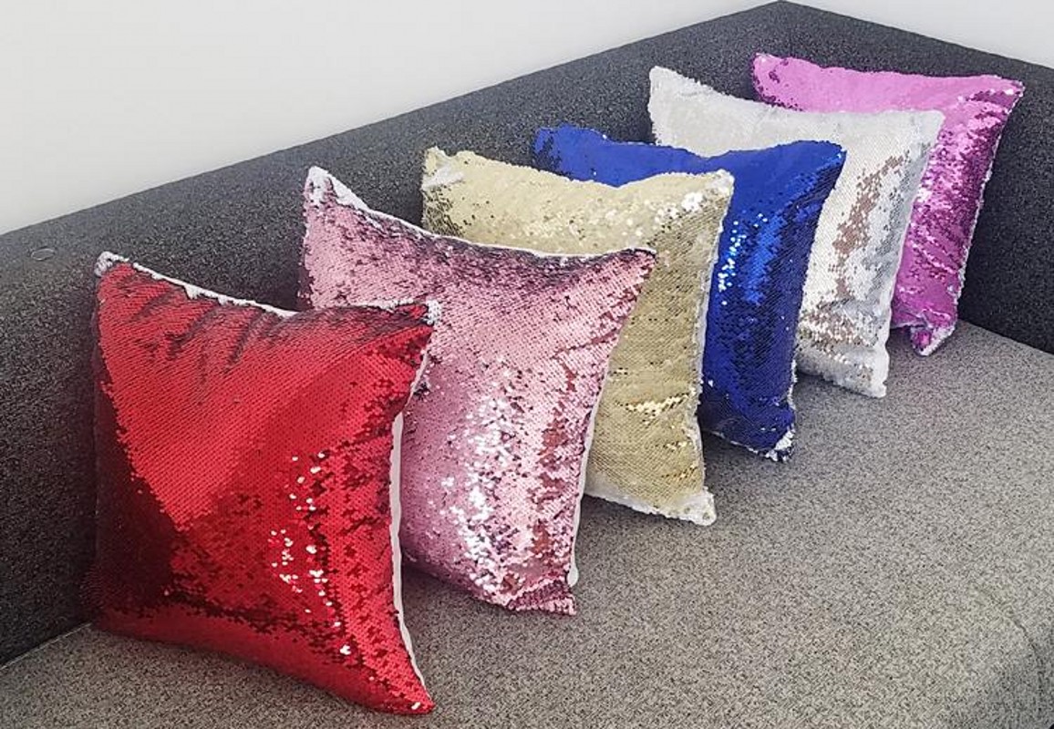 Sublimation Blank Magical Sequins item Pillowcase For Sublimation INK Print DIY Gifts 40x40cm