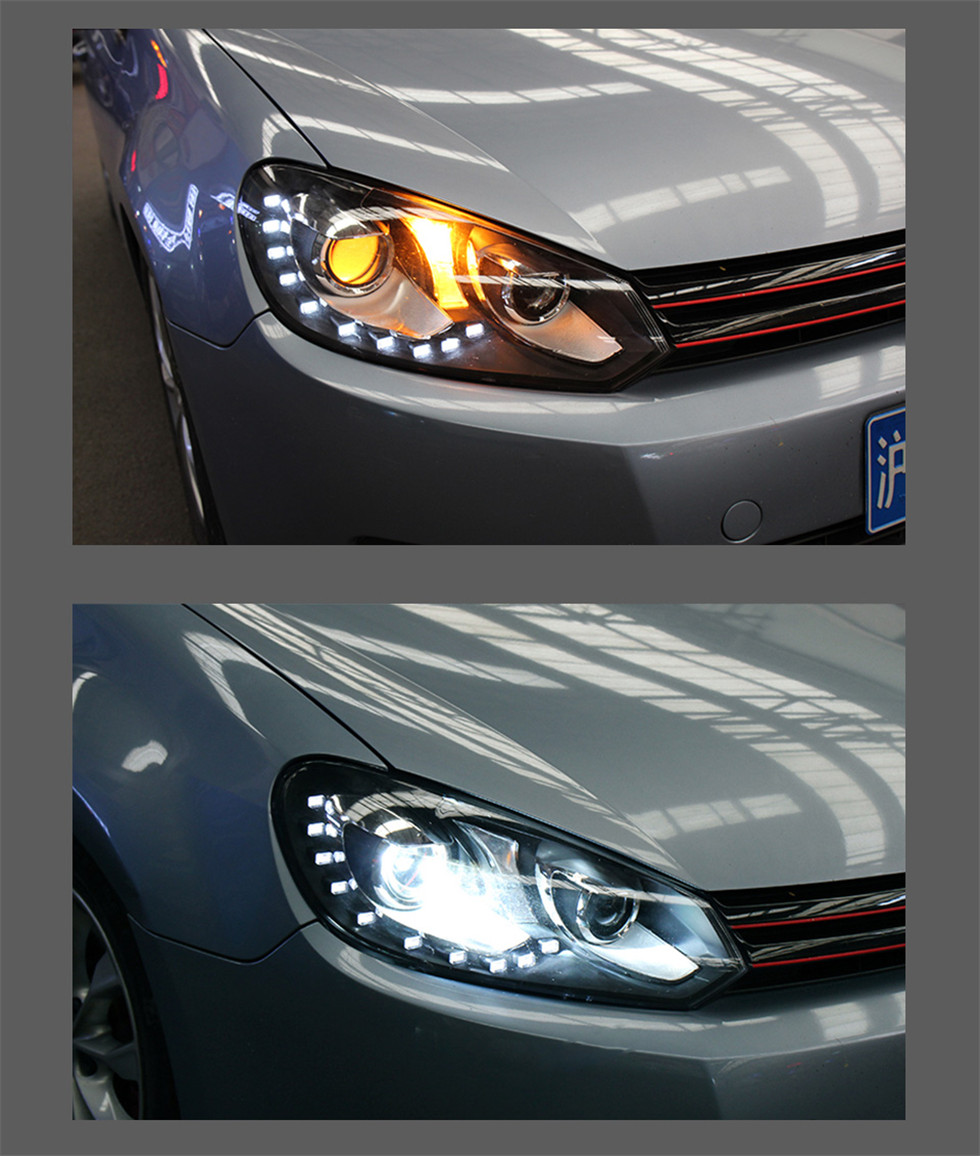 Car Front Headlights For VW POLO 2011-18 LED Headlight DRL Signal Projector Lens Automotive Head Lamp