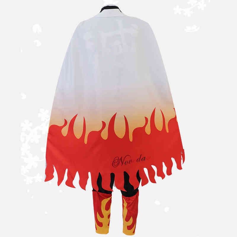 Rengoku Kyoujurou Cosplay Anime Demon Slayer Cosplay Costume Kimono Kimetsu no Yaiba Cosplay Uniforms Wig AA220324