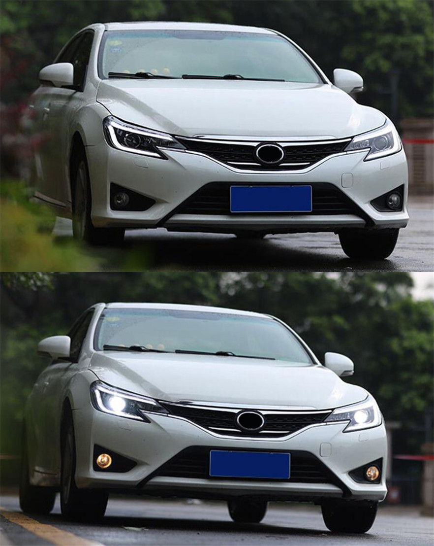 Car Headlights For 2014 REIZ Mark X 2013 LED Front Headlight DRL Bi-Xenon Lens Replacement High Beam Turn Signal Driving Lights