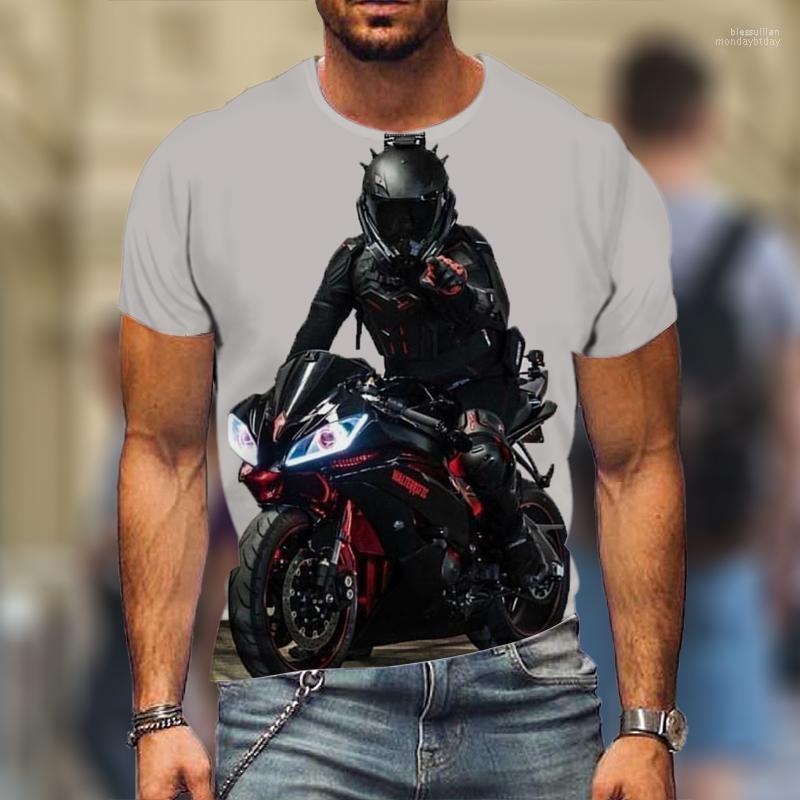 Men's T-Shirts Motorcycle Locomotive Graphic 3D Summer Casual Short Sleeve Selling Fashion Tops High Street Wear Bles22, E-385
