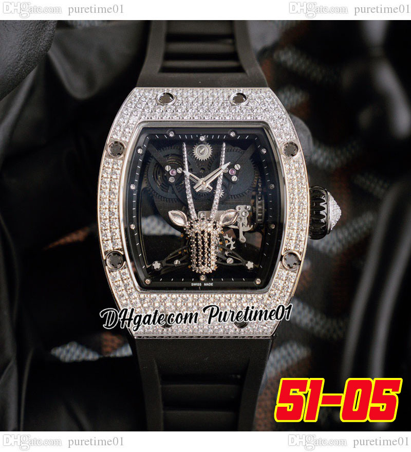 2022 3D Diamonds Oryx Miyota Automatic Tourbillon Mens Watch Diamond Case Skeleton Dial Black Rubber Strap Super Edition Puretime01 E281-5105-A1, E281a (3)
2022 3D Diamonds Oryx Miyota Automatic Tourbillon Mens Watch Diamond Case Skeleton Dial Black Rubber Strap Super Edition Puretime01 E281-5105-A1, E281a (3)