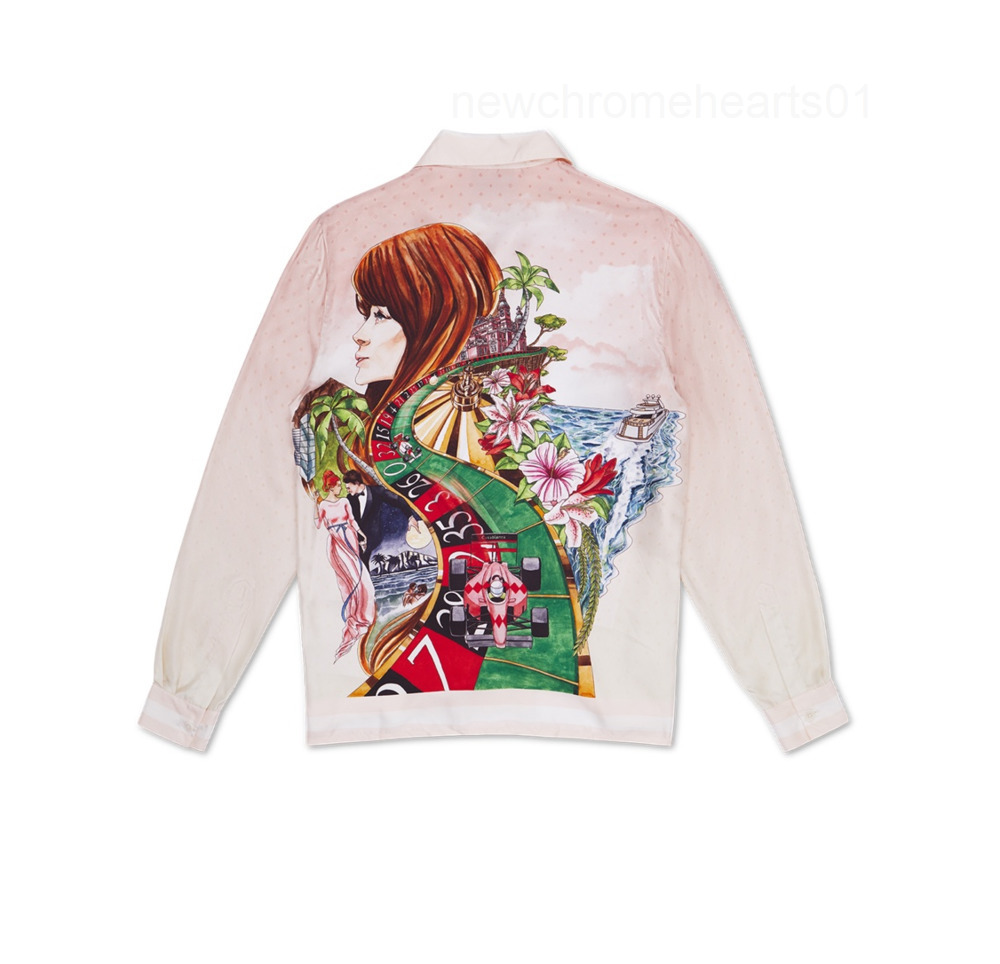 Casablanca 22ss racing roulette true love roulette silk long sleeved shirt, As shown in figure
Casablanca 22ss racing roulette true love roulette silk long sleeved shirt, As shown in figure