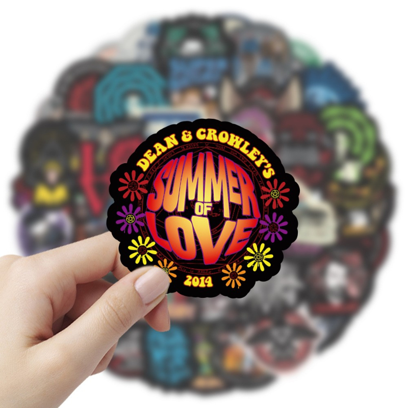 50pcs Classic TV Show Supernatural Sticker SPN stickers For Motorcycle Notebook Computer Car DIY Children Toy Guitar Refrigerator