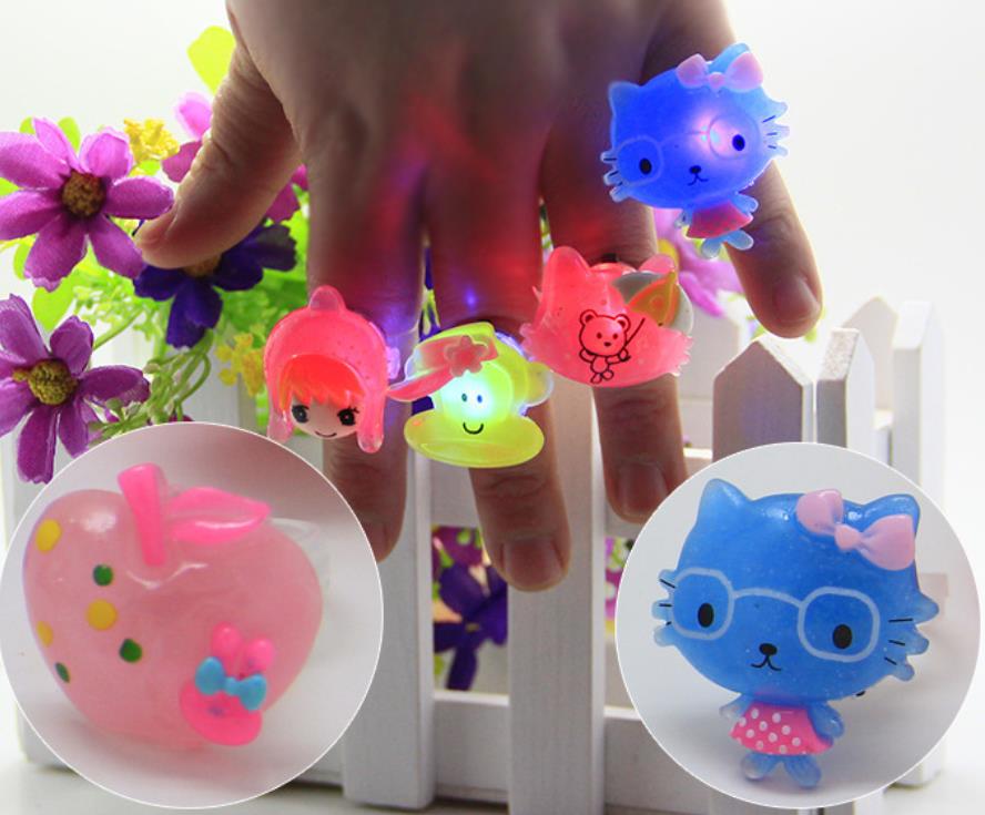 LED Light Up Rings Glow Party Favors Flashing Kids Prizes Box Toys Birthday Classroom Rewards Easter Theme Treasure Supplies6360893