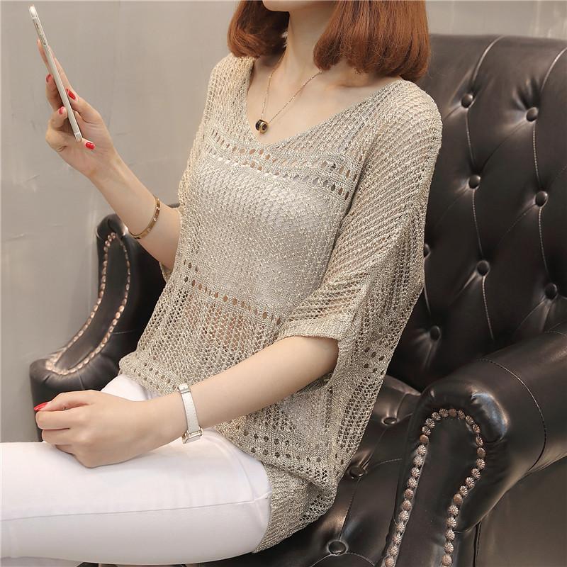 Women' Sweaters In Spring And Summer Ice Silk Unlined Upper Garment To Loose The Bat Sleeve Render NetWomen
Women' Sweaters In Spring And Summer Ice Silk Unlined Upper Garment To Loose The Bat Sleeve Render NetWomen