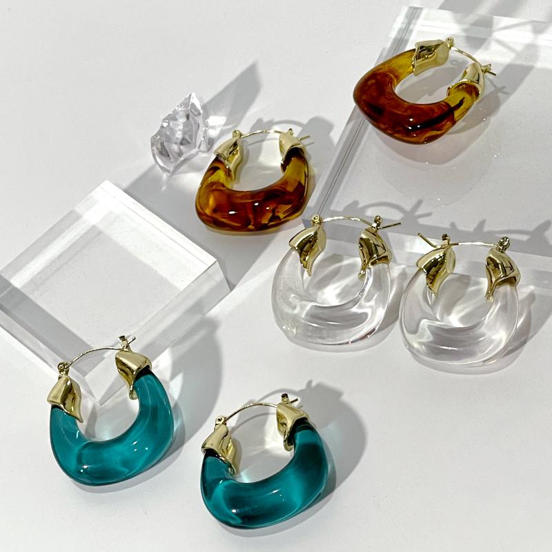 Hoop & Huggie Transparent C-Shaped Resin Earring For Women Exaggerated LargeThick Acrylic Geometric Korean Fashion JewelryHoop
Hoop & Huggie Transparent C-Shaped Resin Earring For Women Exaggerated LargeThick Acrylic Geometric Korean Fashion JewelryHoop