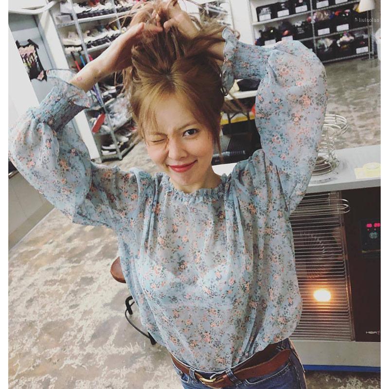 Kpop 4Minute Kim Hyun A Fashion Wild Loose Retro Floral Chiffon Shirt Women Summer Sexy Perspective Long Sleeved Blouse And Tops Women' Blo
Kpop 4Minute Kim Hyun A Fashion Wild Loose Retro Floral Chiffon Shirt Women Summer Sexy Perspective Long Sleeved Blouse And Tops Women' Blo