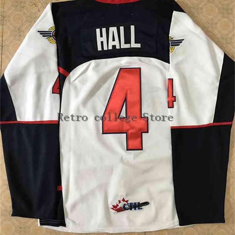 College Hockey Wears Nik1 4 Taylor Hall OHL Windsor Spitfires hockey jersey Custom any name and number 33 John Scott Dickson 22 Paul Giallonardo 7 Steve Downie