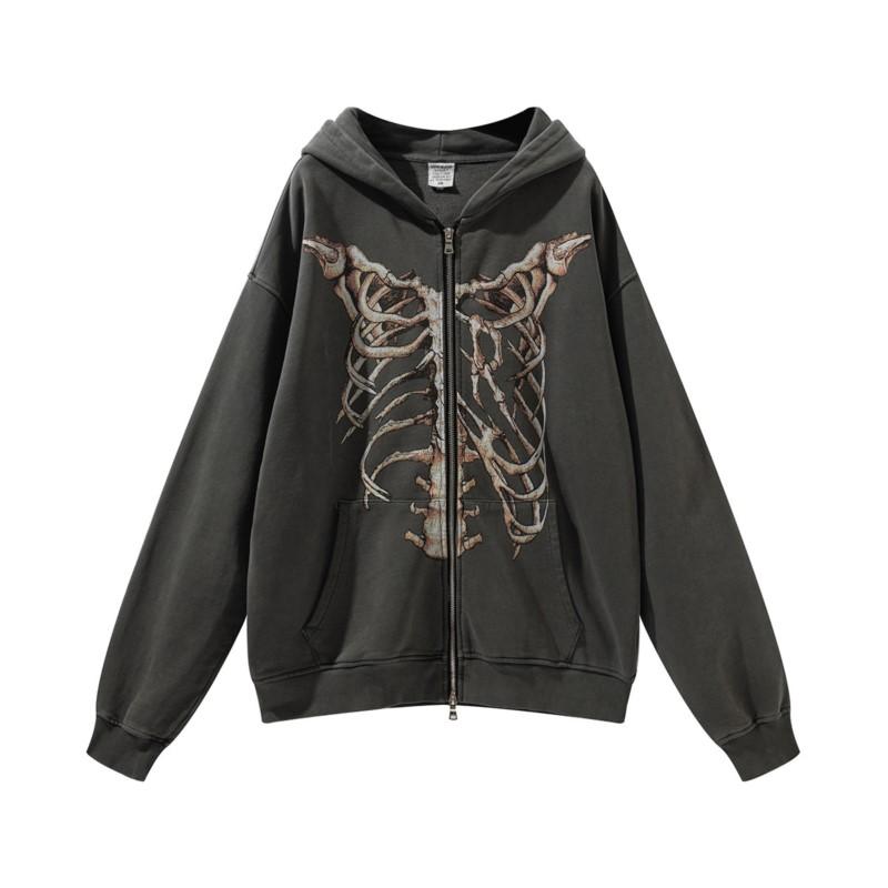 Women's Hoodies & Sweatshirts Gothic Anime Skull Print Pattern Oversized Women Men Zip Hoodie Y2K Hip Hop Streetwear Punk Couple Mall Haraju, Gray
Women's Hoodies & Sweatshirts Gothic Anime Skull Print Pattern Oversized Women Men Zip Hoodie Y2K Hip Hop Streetwear Punk Couple Mall Haraju, Gray
