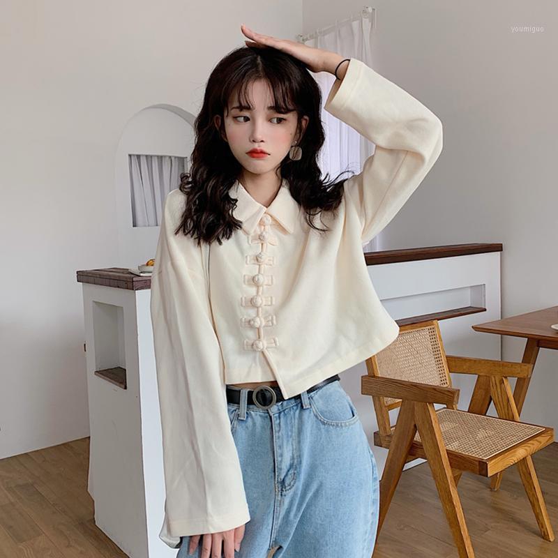 Vintage Korean Style Turn-down Collar Full Sleeve Sweet Spring Autumn Crop Tops Shirts Women's Clothing Pankou Short Blouse Blouses &, Beige
Vintage Korean Style Turn-down Collar Full Sleeve Sweet Spring Autumn Crop Tops Shirts Women's Clothing Pankou Short Blouse Blouses &, Beige