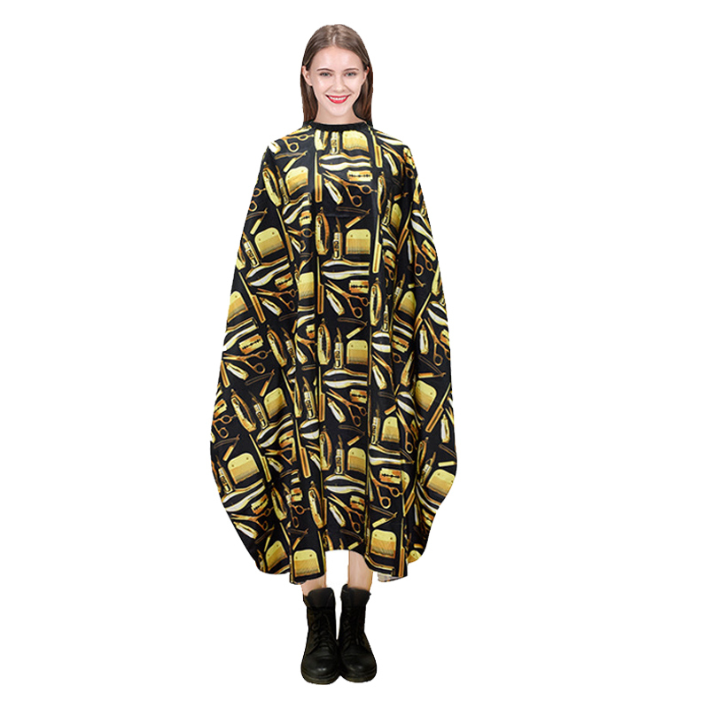 Haircut Cloth Pattern Cutting Hair Waterproof Cloth Salon Barber Cape Hairdressing Haircut Capes Hairdresser Apron 220621