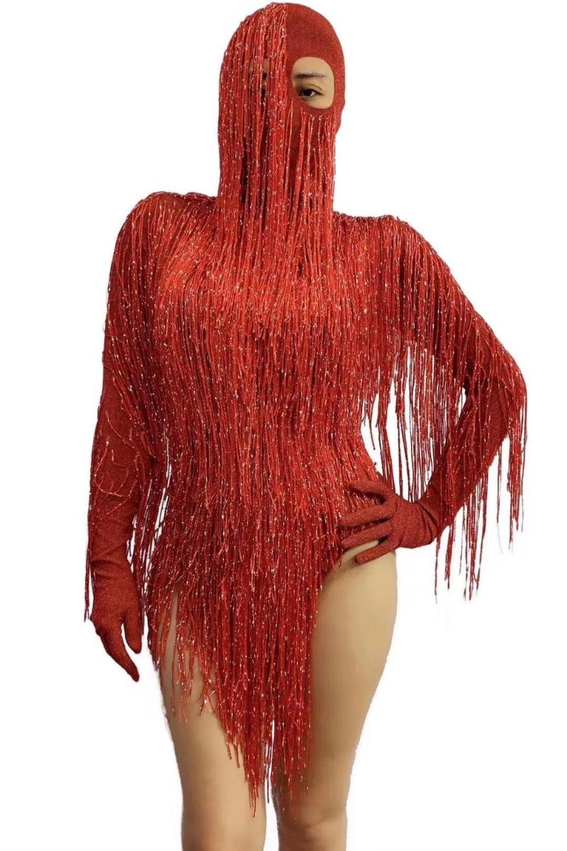Women' Two Piece Pants 6 Colors Fashion Sexy Red Tassel Bodysuit Transparent Costume Outfit Party Wear Female Singer Dance Stage Leotard, Black
Women' Two Piece Pants 6 Colors Fashion Sexy Red Tassel Bodysuit Transparent Costume Outfit Party Wear Female Singer Dance Stage Leotard, Black