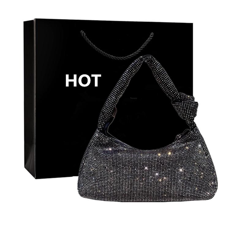 Evening Bags Fashion Full Rhinestone Diamond Hand-held Underarm Bag Shoulder Purses And Handbags Luxury Designer ClutchEvening, Black 
Evening Bags Fashion Full Rhinestone Diamond Hand-held Underarm Bag Shoulder Purses And Handbags Luxury Designer ClutchEvening, Black