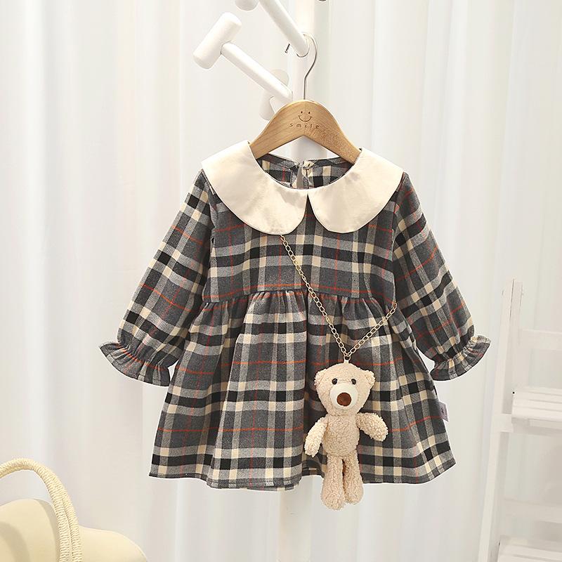 Girl's Dresses Plaid Princess With Bear For Girls Long Sleeve Cotton Dress Cute Skirt Clothes Fashion Gifts 2-7 Years Children, Red;yellow
Girl's Dresses Plaid Princess With Bear For Girls Long Sleeve Cotton Dress Cute Skirt Clothes Fashion Gifts 2-7 Years Children, Red;yellow