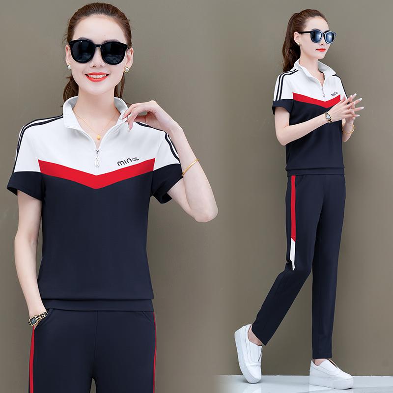 Women's Two Piece Pants Women's Casual Sport Suit 2022 Summer Short Sleeve Tracksuits Zipper Pullover Tops Elastic Waist Female 2Piece S, Purple
Women's Two Piece Pants Women's Casual Sport Suit 2022 Summer Short Sleeve Tracksuits Zipper Pullover Tops Elastic Waist Female 2Piece S, Purple