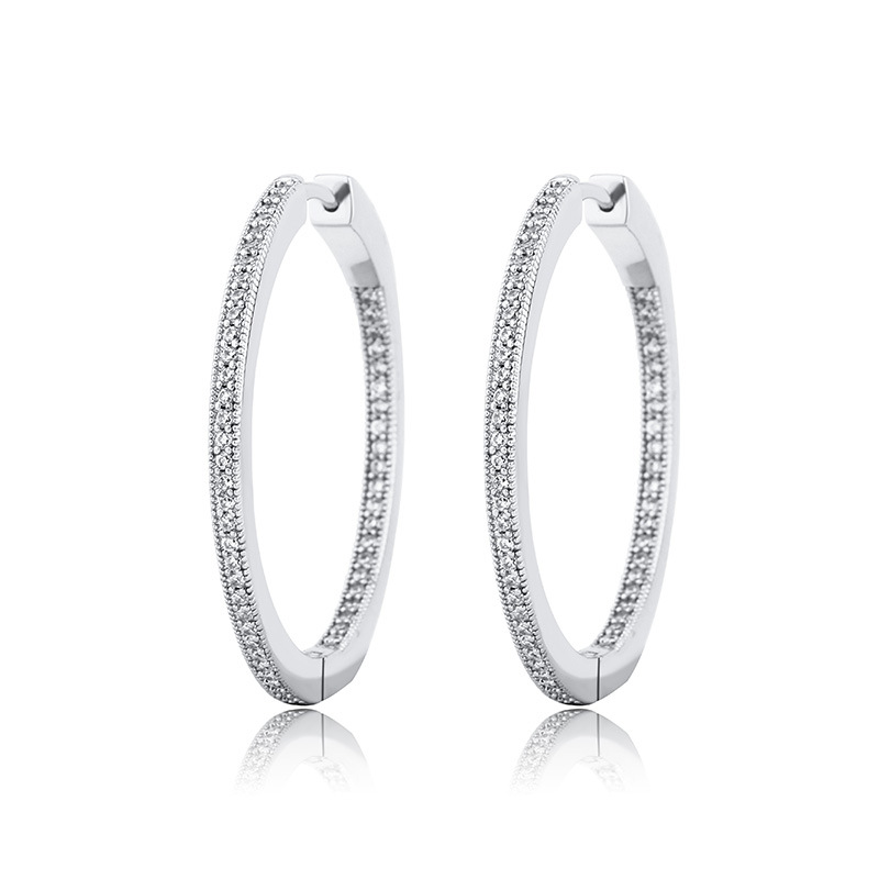 Hoop & Huggie 1 Pair Hip Hop Claw Setting + CZ Stone Bling Out Big Circle Earrings For Women Charm Jewelry Drop
Hoop & Huggie 1 Pair Hip Hop Claw Setting + CZ Stone Bling Out Big Circle Earrings For Women Charm Jewelry Drop