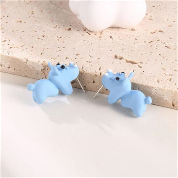 Stud Animal Bite Earring Dinosaur Suitable For Women Cartoon Little Dog Whale Earring Teens Girl Funny Gift Teenager Accessories GC1035