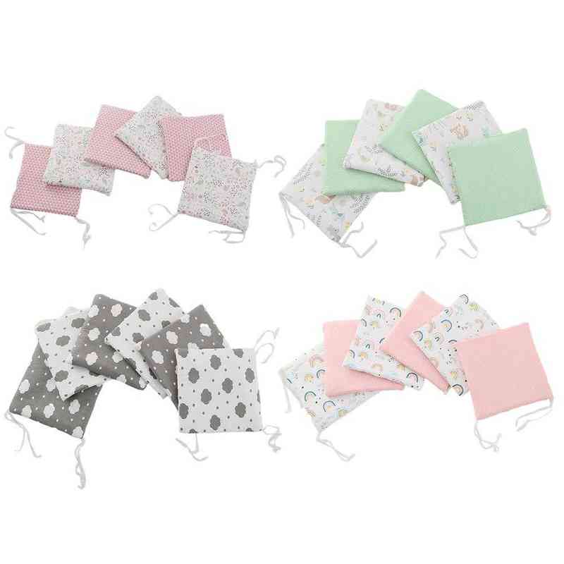 6Pcs Newborn Baby Bed Bumper In The Crib Cot Protector Baby Room Decoration Toddler Crib Bedding Infant Bumper Cot Cushion New G220421