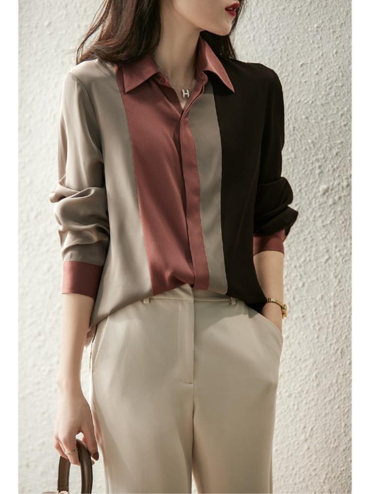 Women's Blouses & Shirts Pretty And Women's Fashion 2022 Elegant Summer Color-block Satin Lapel ToOffice Wear LonSleeve BlouseWomen's, Khaki
Women's Blouses & Shirts Pretty And Women's Fashion 2022 Elegant Summer Color-block Satin Lapel ToOffice Wear LonSleeve BlouseWomen's, Khaki