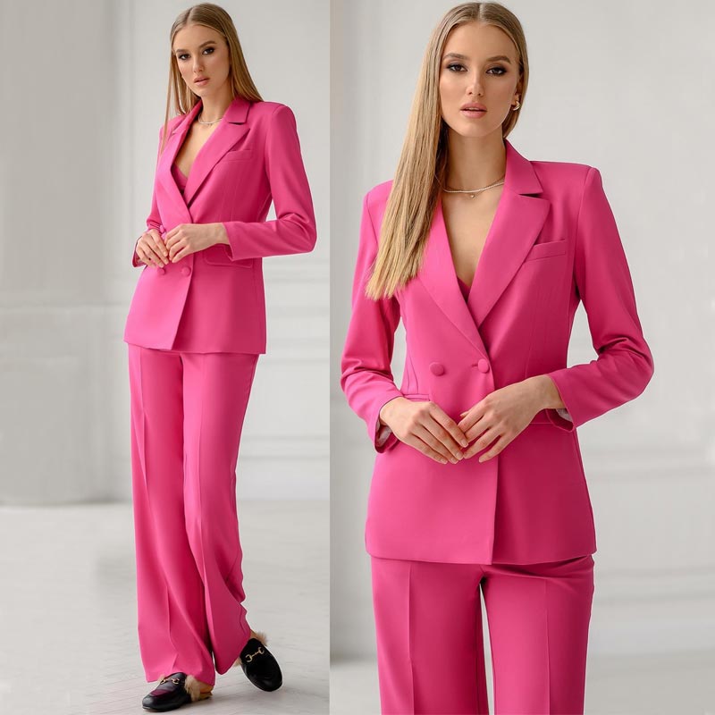Fushcia Women Prom Suits Notched Lapel Lady Office Tuxedos For Wedding Guest Wear Double Breasted Evening Formal Blazers Jacket And Pants, Yellow
Fushcia Women Prom Suits Notched Lapel Lady Office Tuxedos For Wedding Guest Wear Double Breasted Evening Formal Blazers Jacket And Pants, Yellow