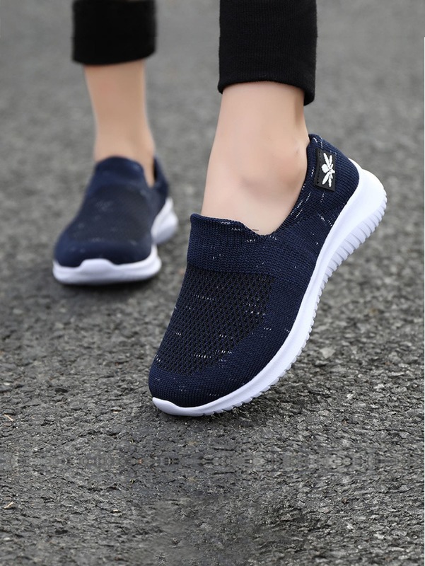 Kids Patch Detail Slip On Running Shoes SHE