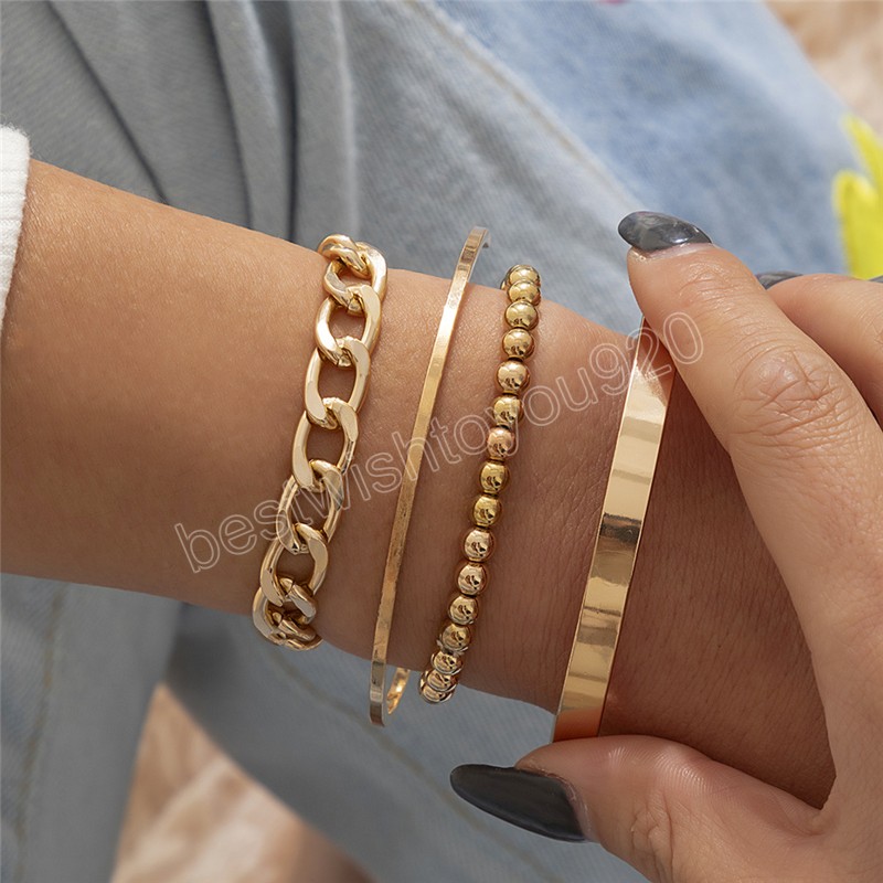 Chain Bracelets Set on Hand Femme Gold Color Charm Bracelet Bangles Women Couple Jewelry Men
Chain Bracelets Set on Hand Femme Gold Color Charm Bracelet Bangles Women Couple Jewelry Men