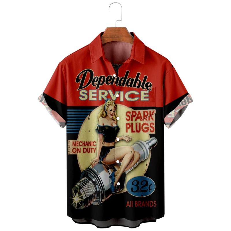 Men's Casual Shirts On Duty Mechanic Graphic Print Shirt Hawaiian Fashion American Vintage Style Summer For Men And WomenMen's, A606-pocket
Men's Casual Shirts On Duty Mechanic Graphic Print Shirt Hawaiian Fashion American Vintage Style Summer For Men And WomenMen's, A606-pocket