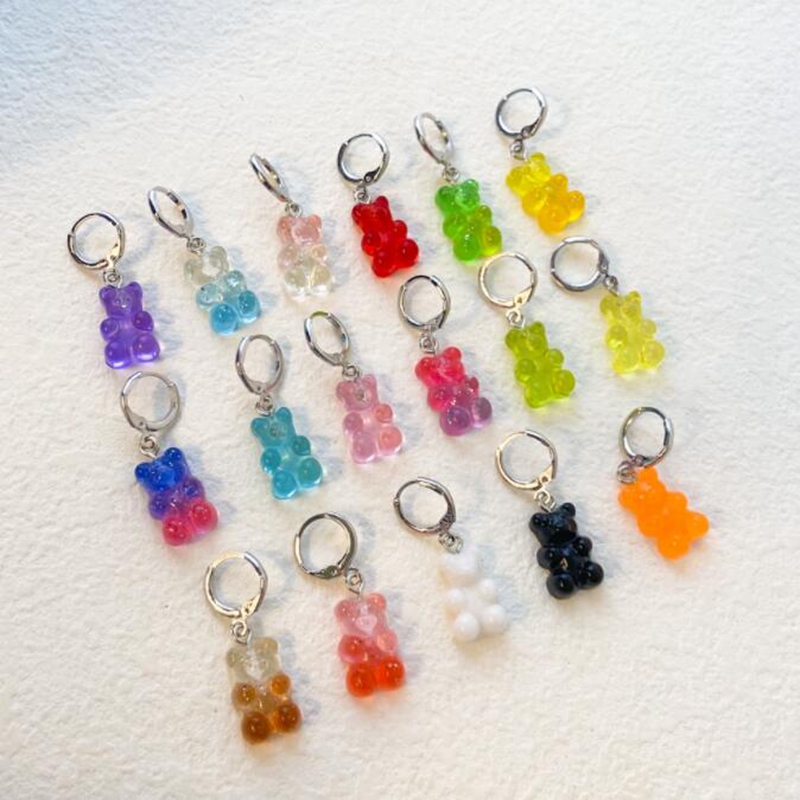 Cartoon Simple Candy Colorful Resin Animal Bear Dangle Charm Hoop Earrings For Girls Women Drop Earring Children Birthday Punk Hip Hop Gift Accessories
Cartoon Simple Candy Colorful Resin Animal Bear Dangle Charm Hoop Earrings For Girls Women Drop Earring Children Birthday Punk Hip Hop Gift Accessories
